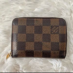 Authentic Louis Vuitton Damier Ebene compact wallet